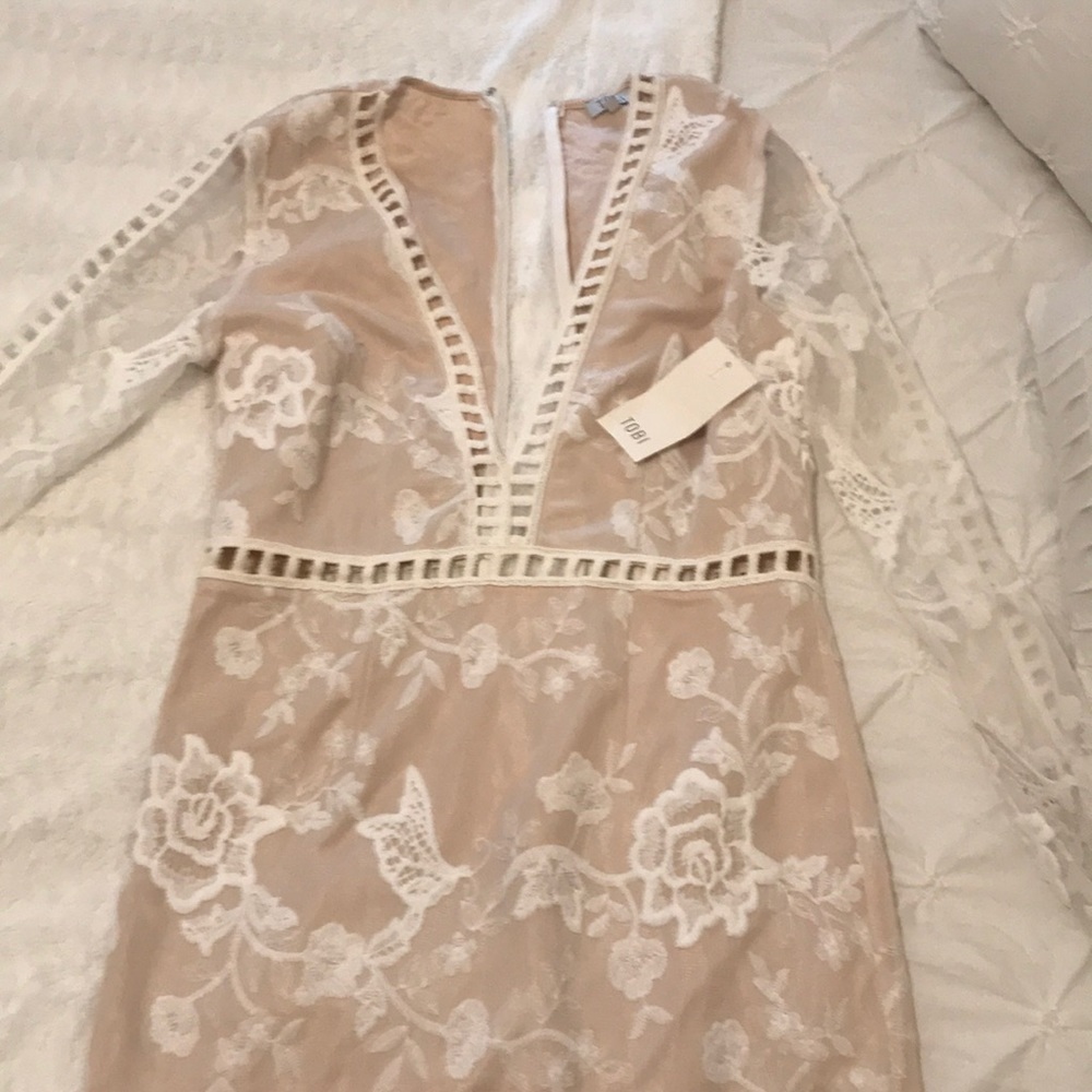 Tobi lace detail dress